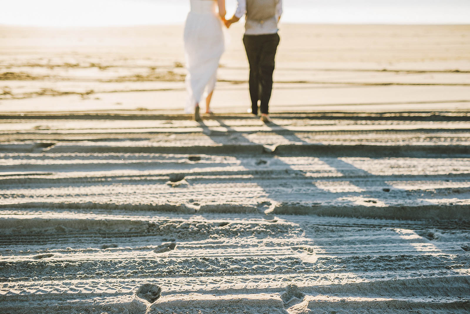 Footsteps in the sand | SouWester Lodge Wedding