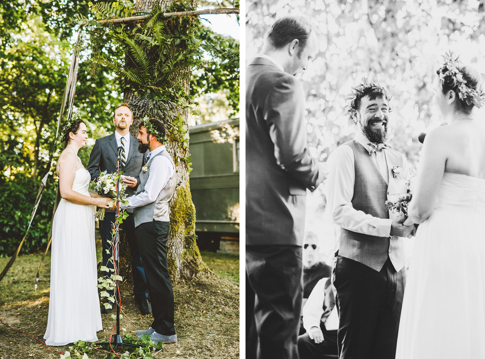 Ceremony under a tree | SouWester Lodge Wedding