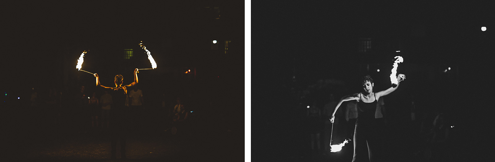 Flame spinning | SouWester Lodge Wedding