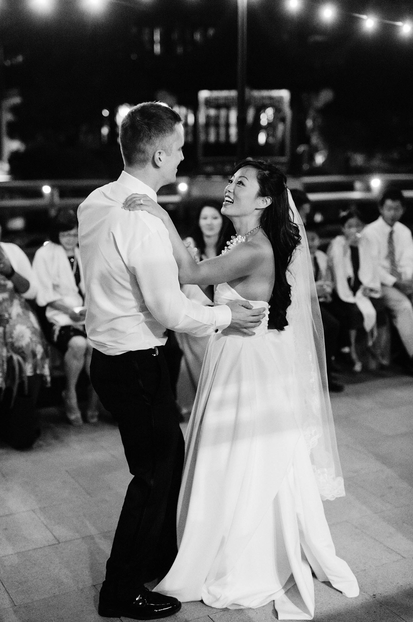 First Dance on the patio | Lan Su Chinese Garden Wedding