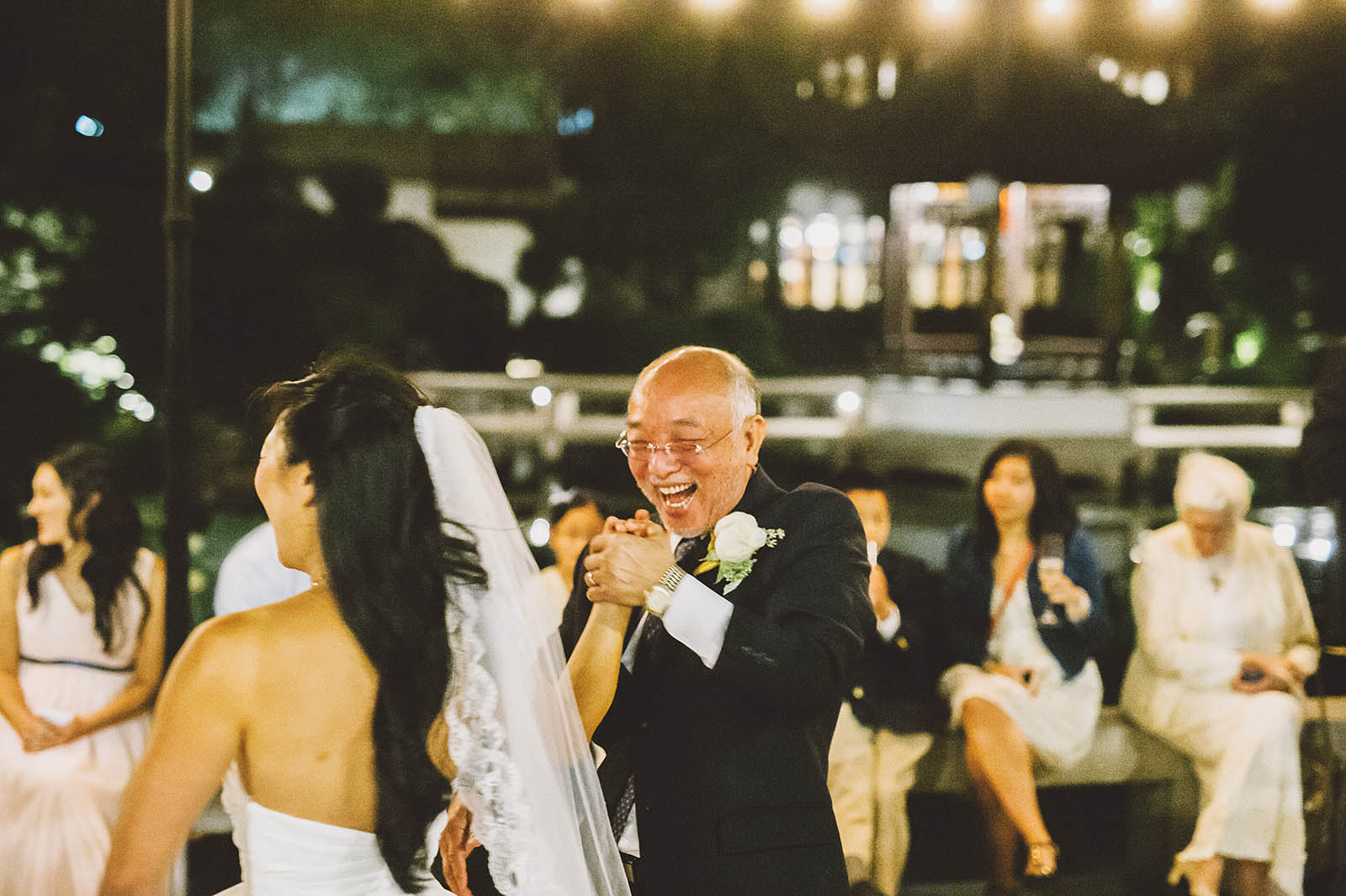 Father/Daughter Dance on the patio | Lan Su Chinese Garden Wedding