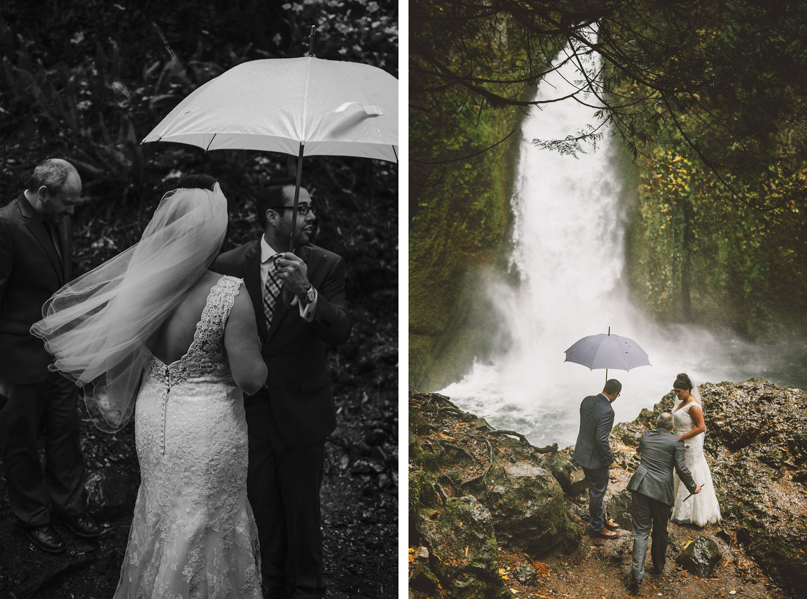 Wedding ceremony in the Columbia Gorge | Wahclella Falls Elopement