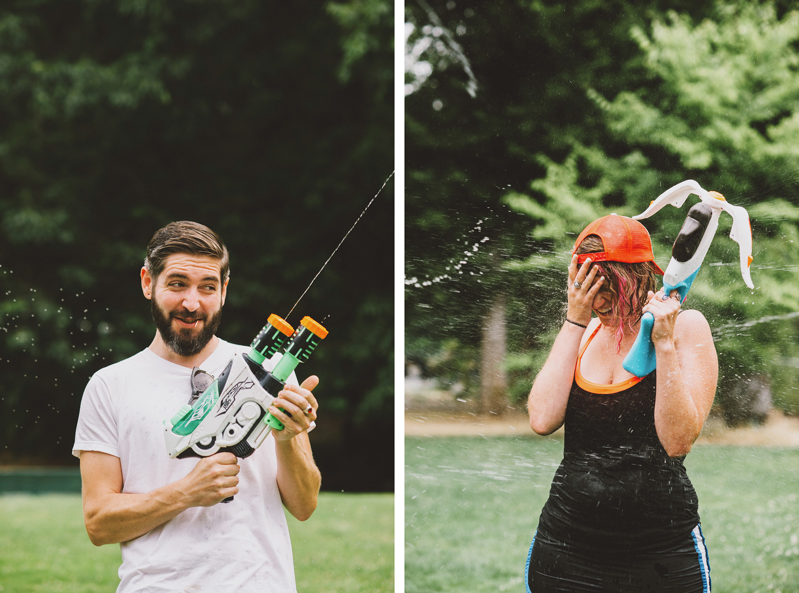 Fifth Annual Portland Water Gun Fight Portland Wedding Photographer