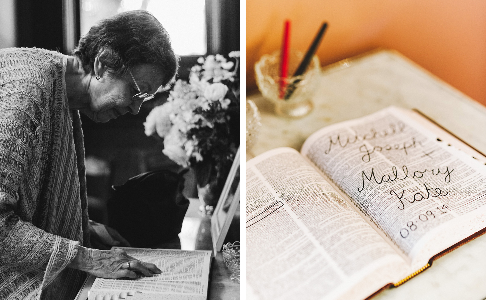 Guest signing the Dictionary guestbook | Fort Vancouver Wedding in Washington