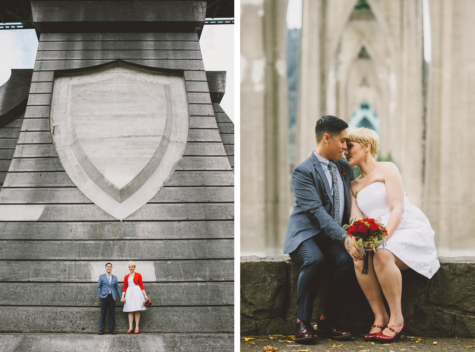 Portraits in Cathedral Park | Portland Oregon Elopement