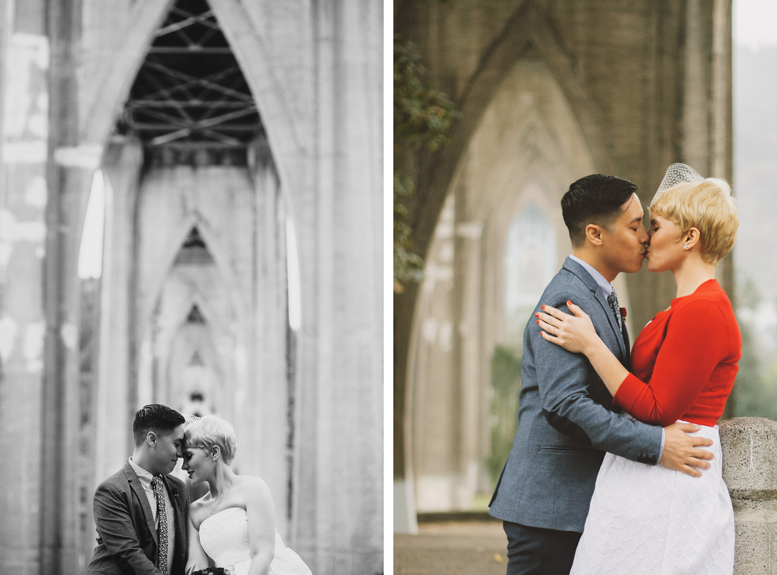 Wedding portraits in Cathedral Park | Portland Oregon Elopement