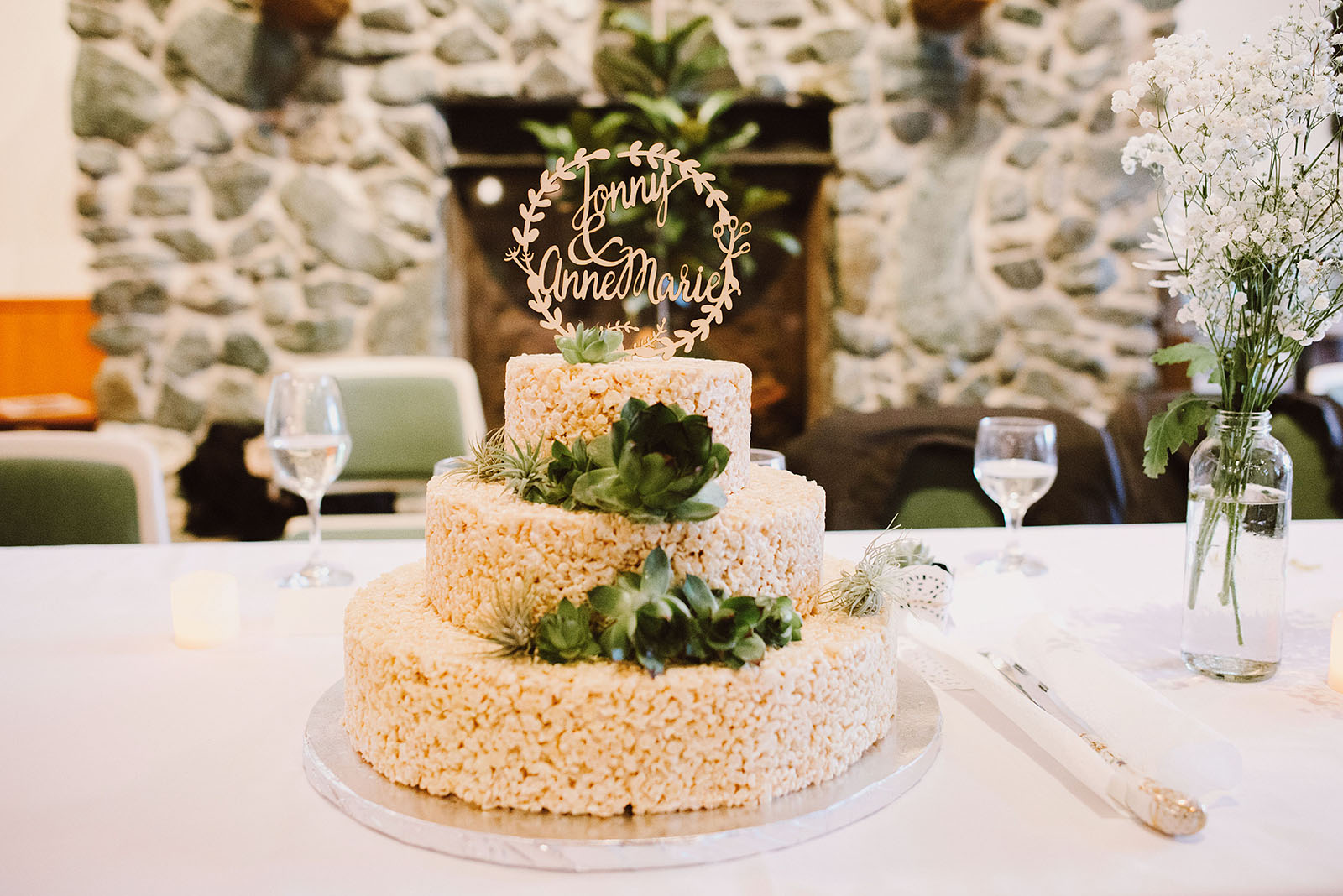Rice Krispie Wedding Cake | Camano Island Wedding