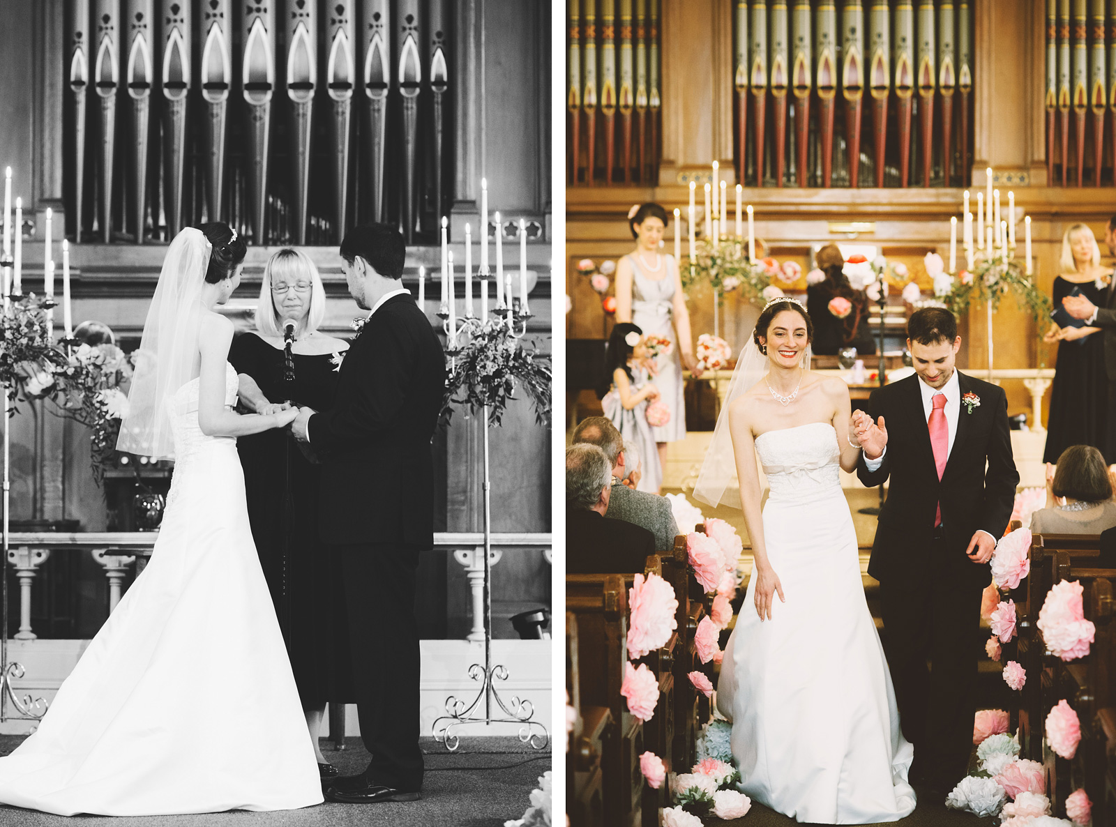 Bride and Groom receive a blessing at the ceremony | Old Church Wedding Photos
