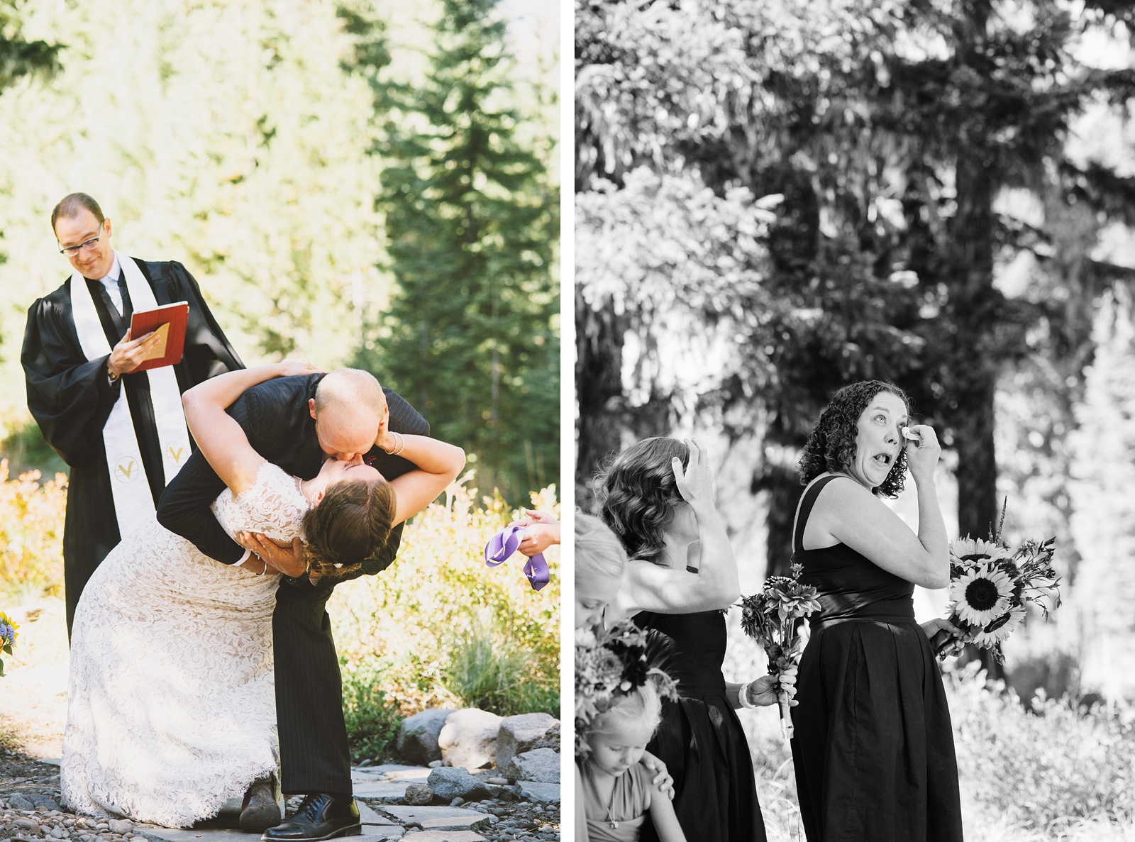 Maid of Honor getting teary eyed | Mazama Lodge Wedding