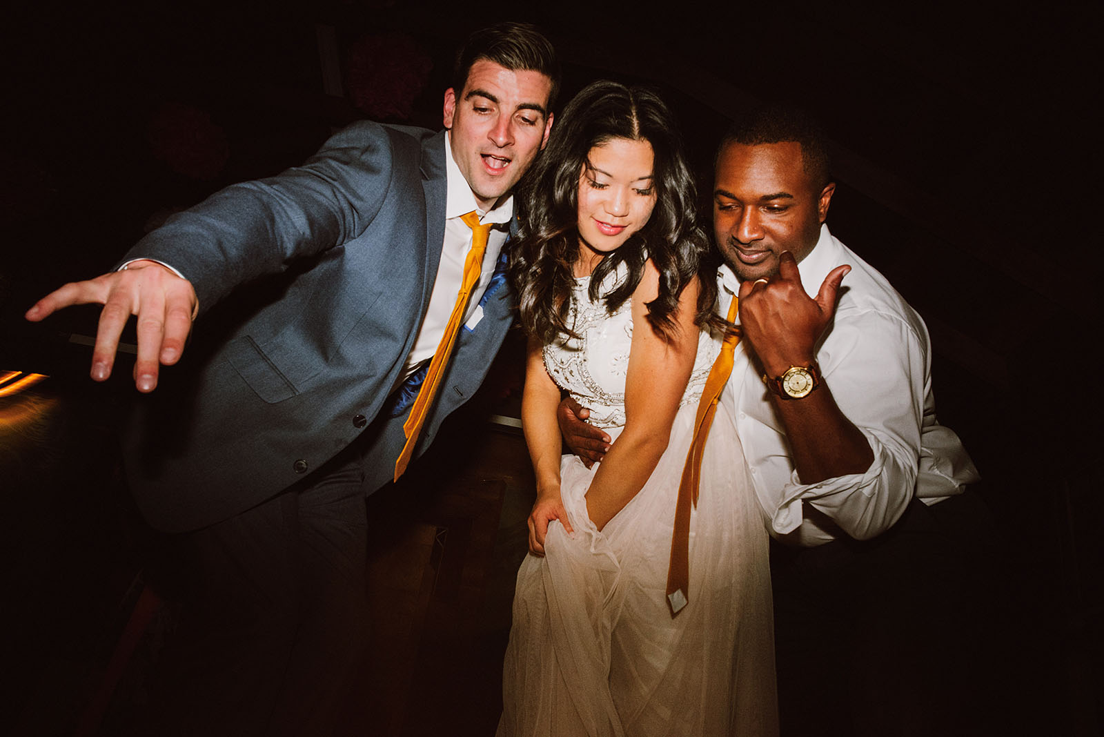 Bride dancing with groomsmen | Olympic National Park Wedding