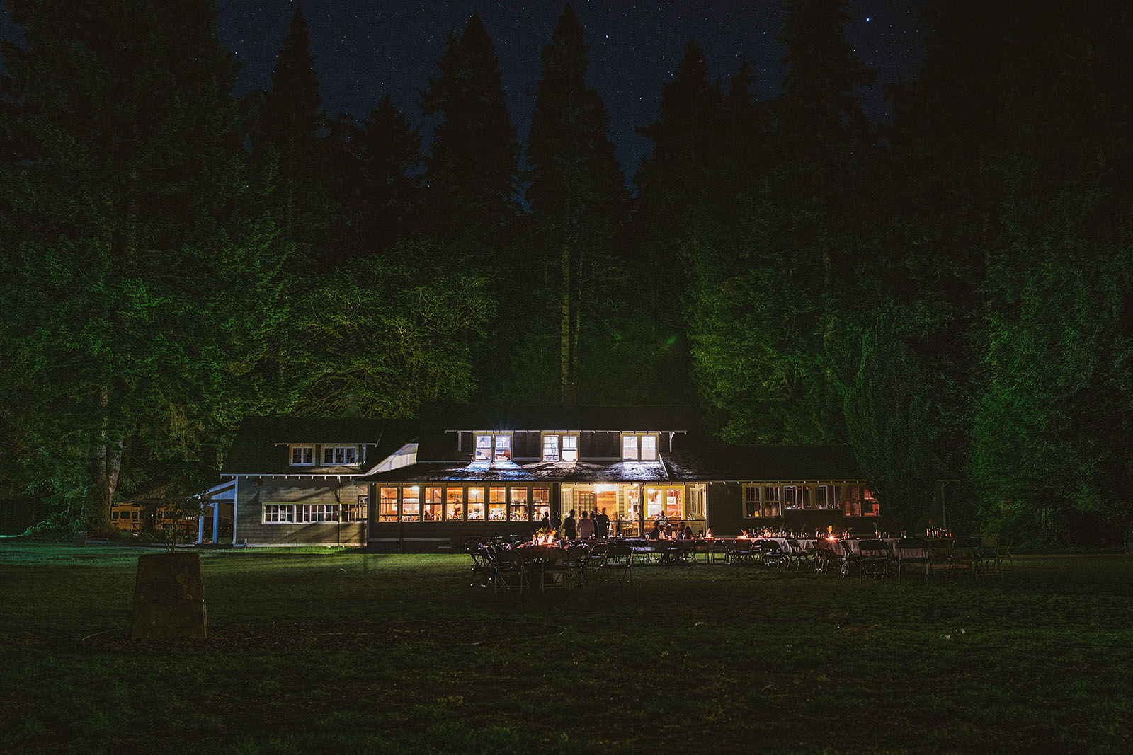 Nature Bridge at night | Olympic National Park Wedding