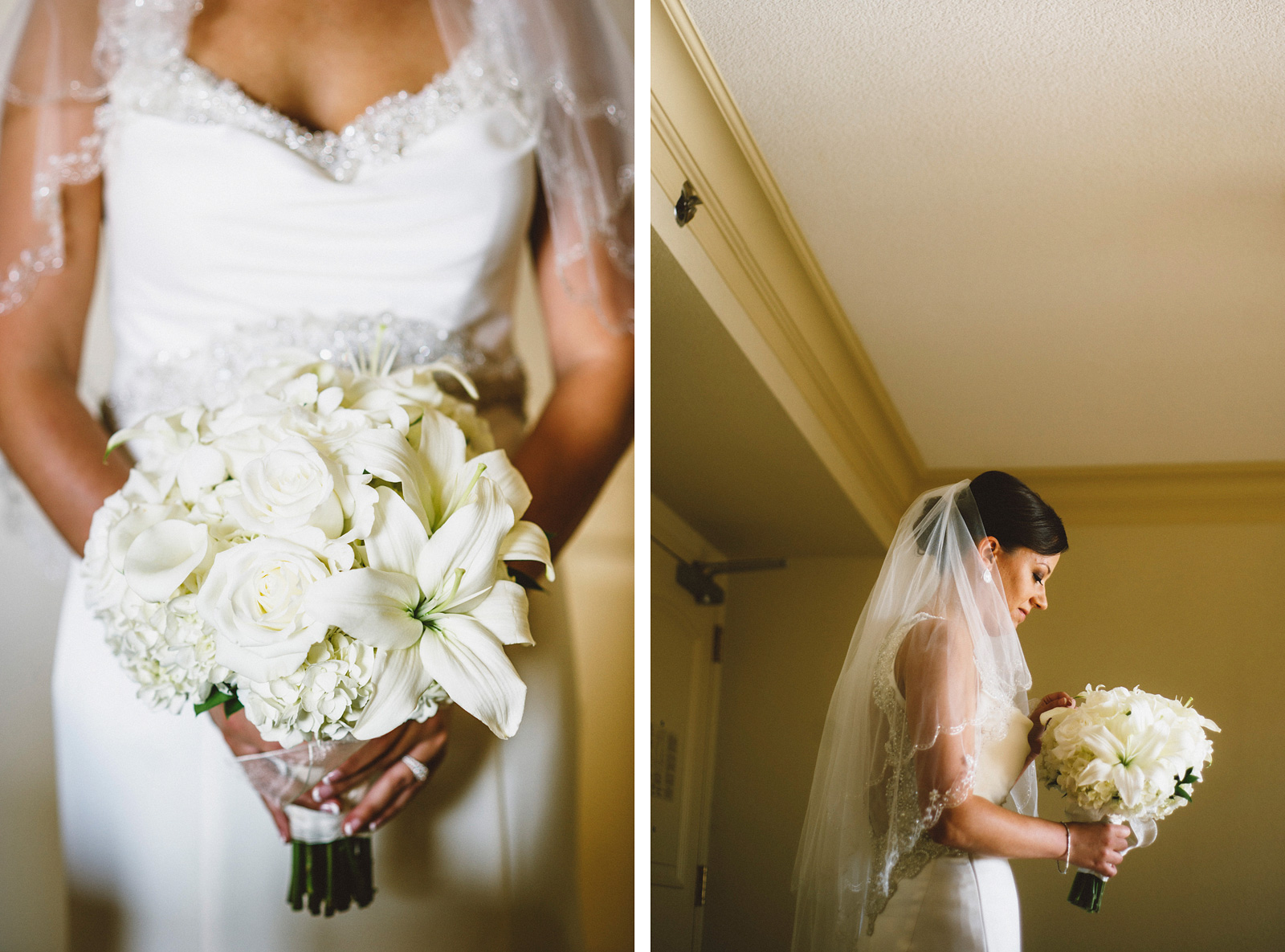 Bridal portraits in her hotel suite | Sacramento Firehouse Wedding