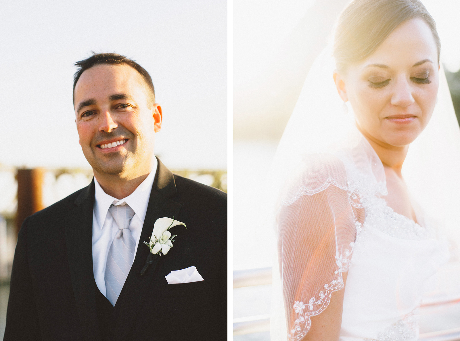 Bride and Groom portraits on the river | Sacramento Firehouse Wedding