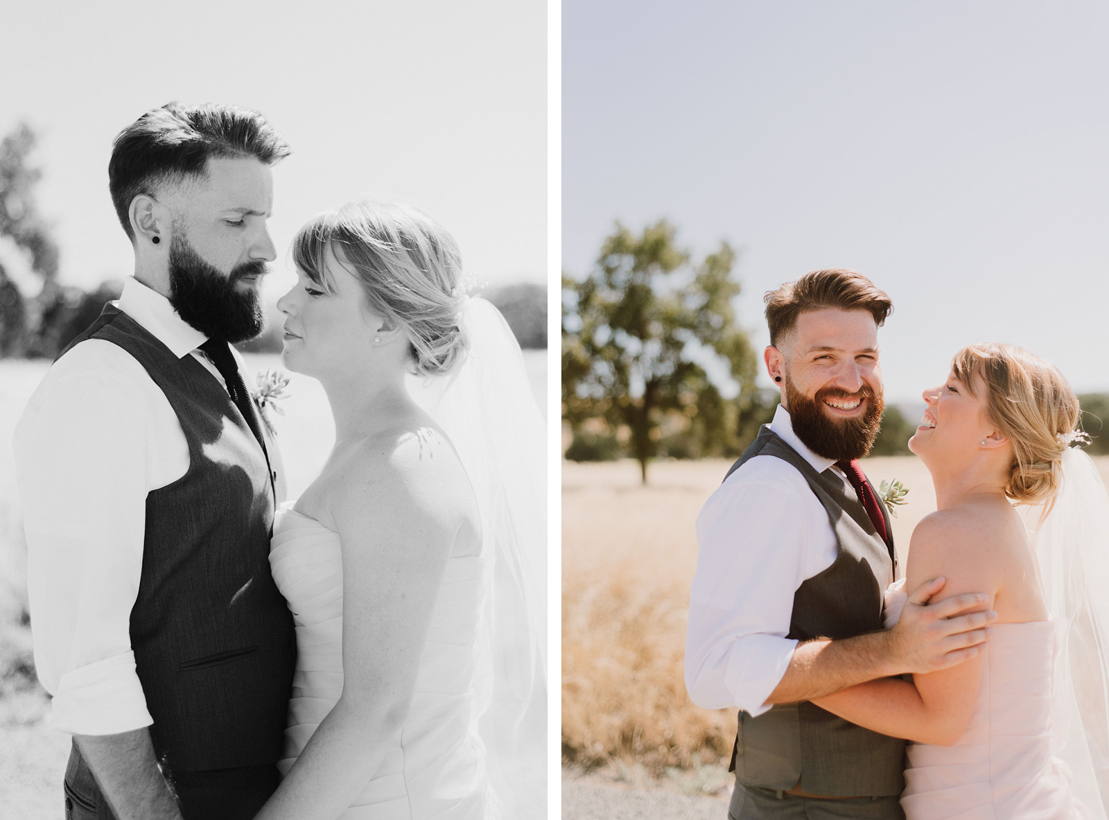 Portraits of Bride and Groom in Upper Bidwell Park | Backyard Chico California Wedding