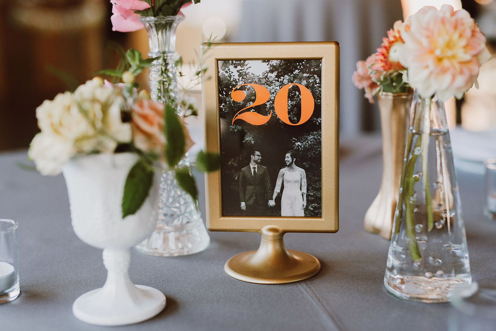 Flowers and table settings | Portland Castaway Wedding