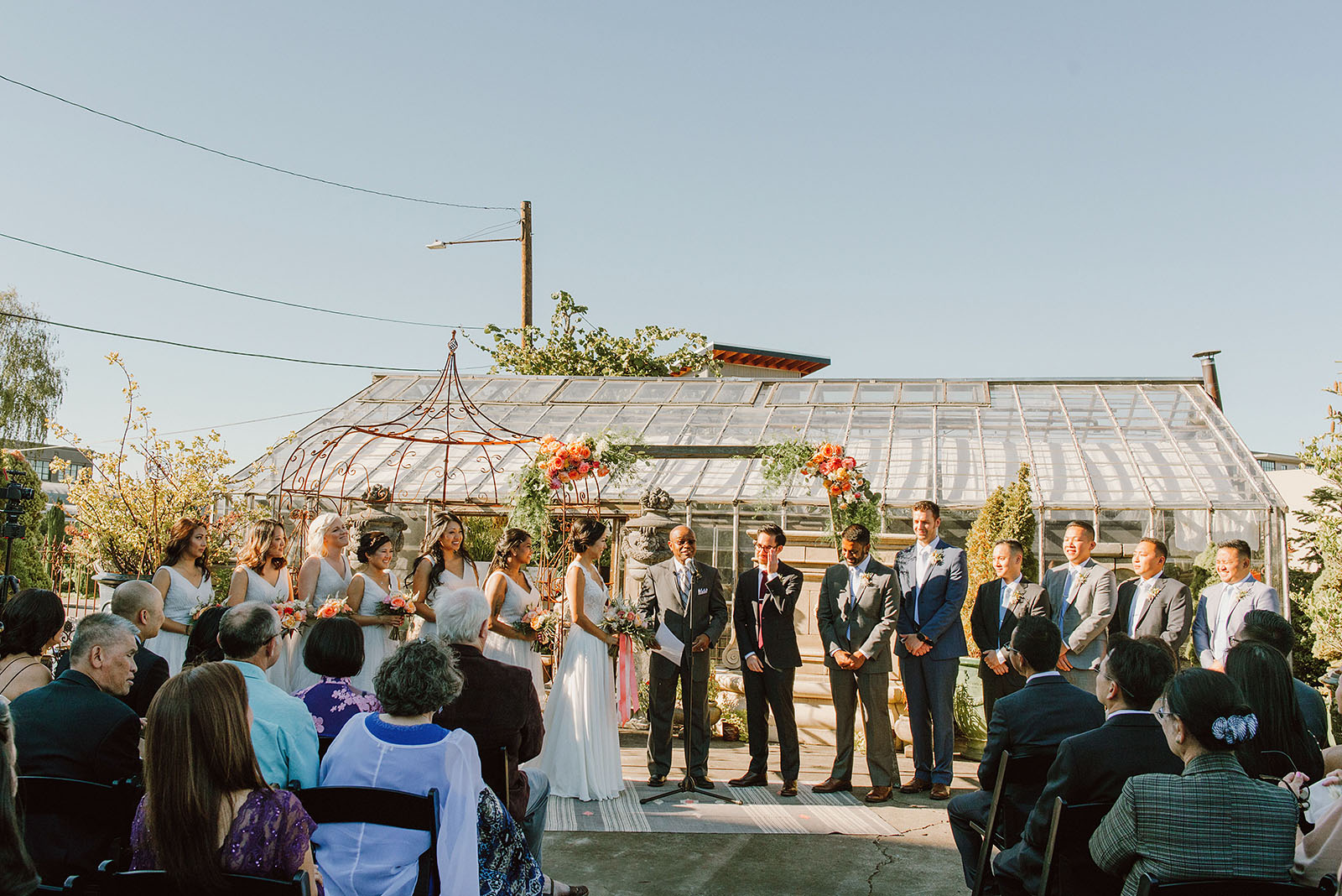 Ceremony in the Versailles Garden | Portland Castaway Wedding