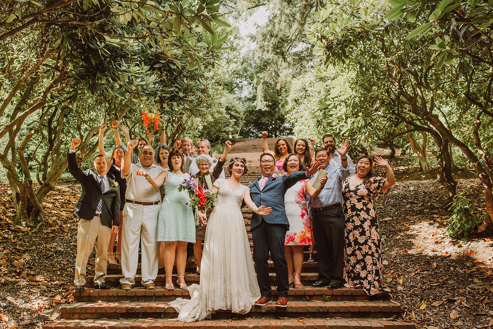 Group photos in Laurelhurst Park | Downtown Portland Elopement