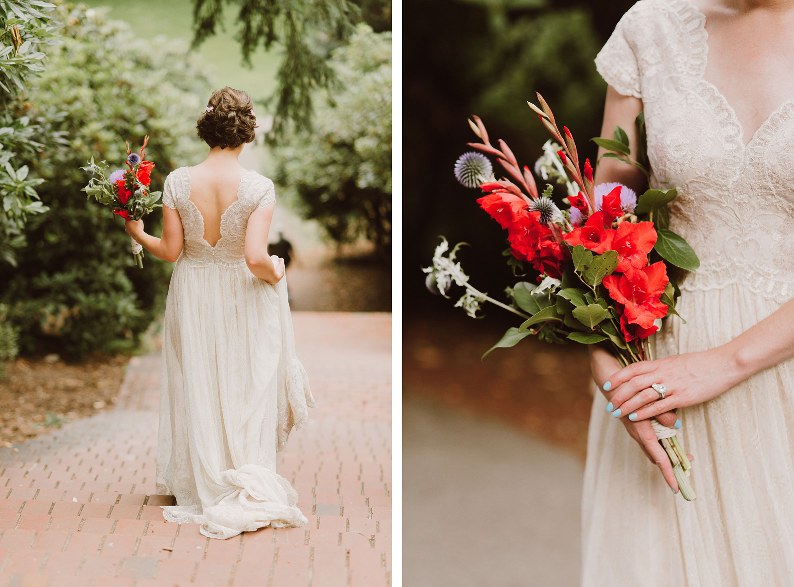 Bridal portraits in Laurelhurst Park | Downtown Portland Elopement