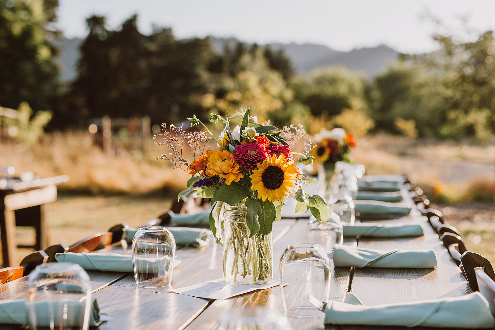 Table settings at the Croft Farm | Sauvie Island Wedding