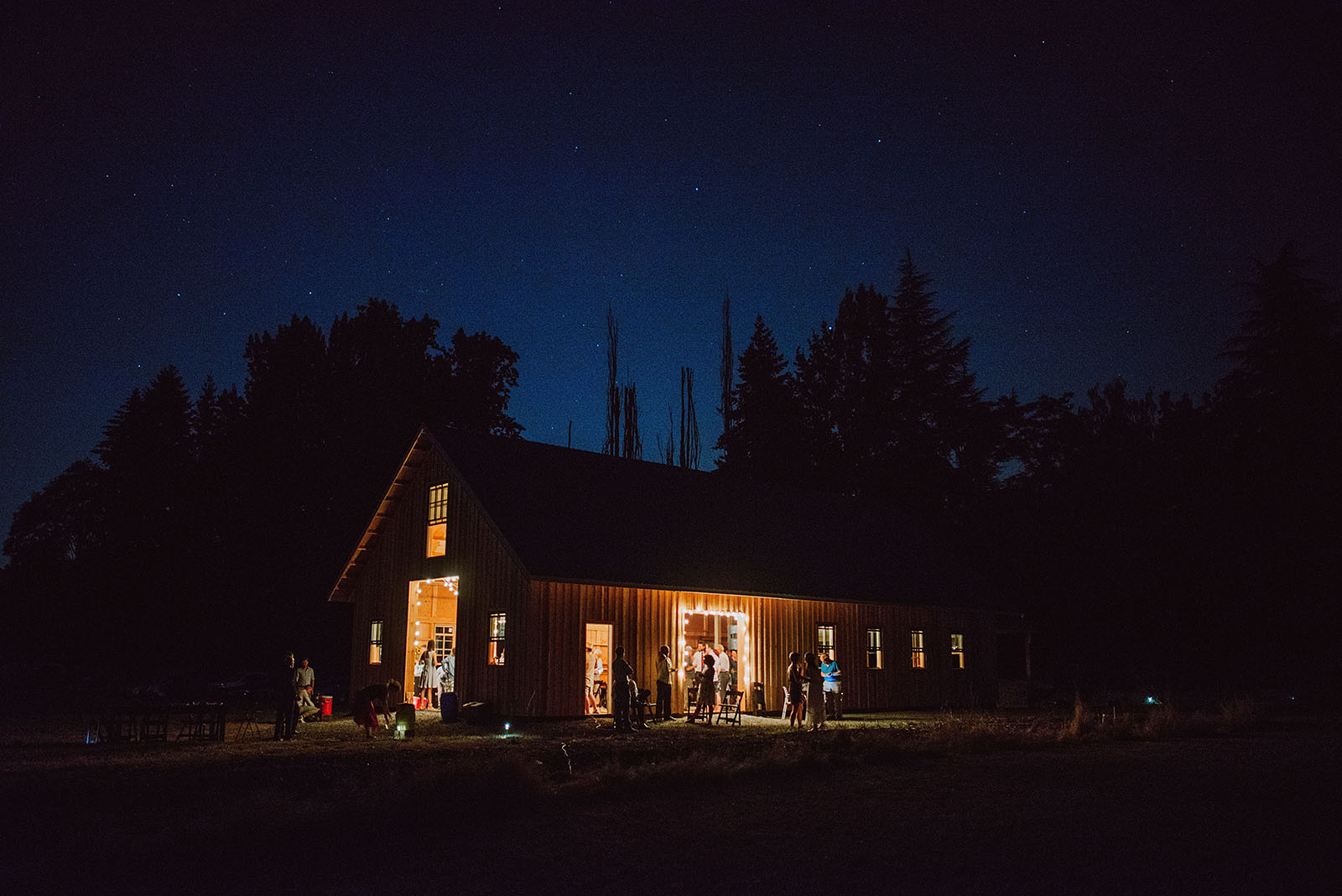 Reception barn at the Croft Farm | Sauvie Island Wedding