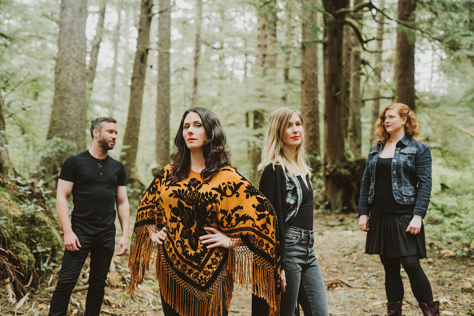 Portrait of folk band Lenore in the Oswald West State Park | Portland Band Photographer