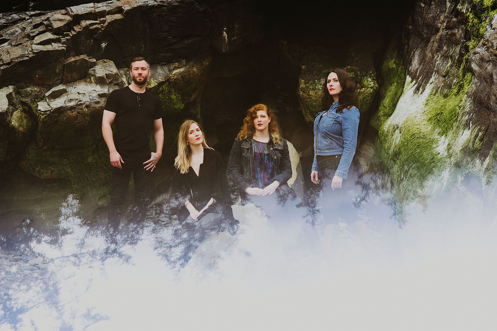 Portrait of folk band Lenore on the Oregon Coast | Portland Band Photographer