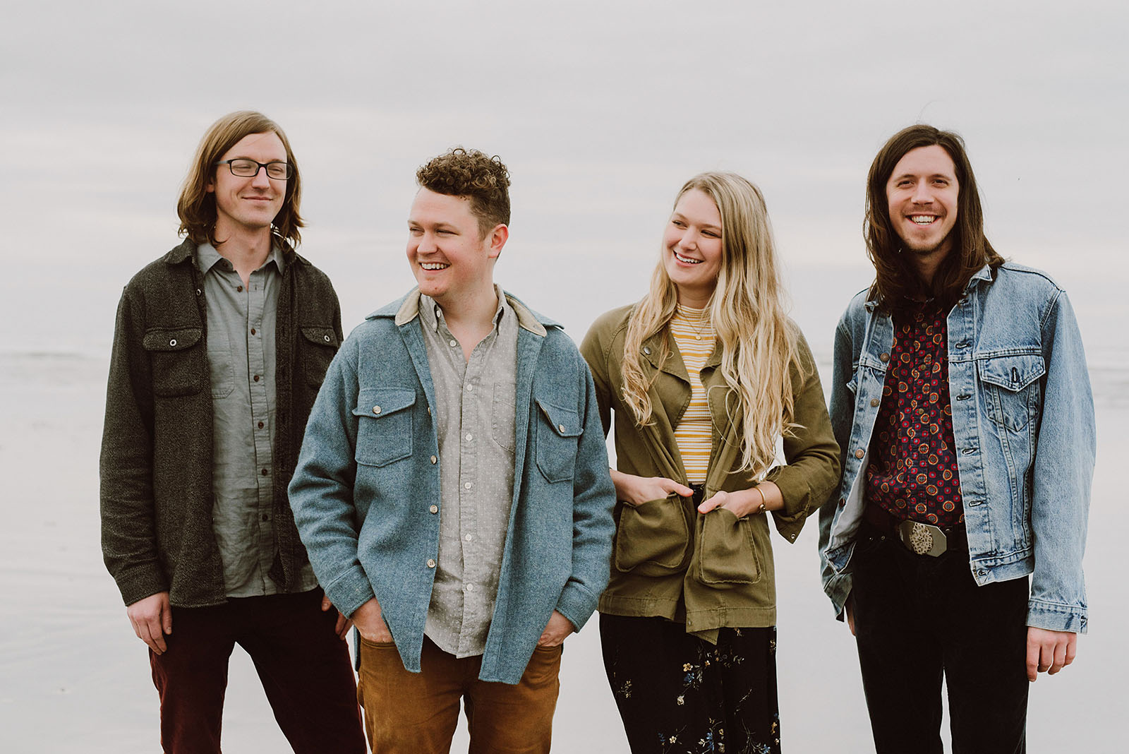 Beach portrait of indie rock artists Those Willows - Portland Band Photographer