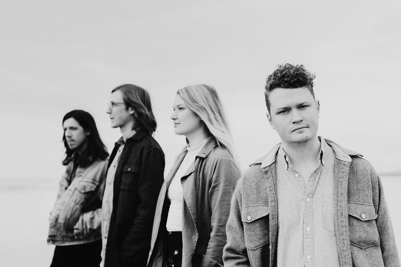 Beach portrait of indie rock artists Those Willows - Portland Band Photographer