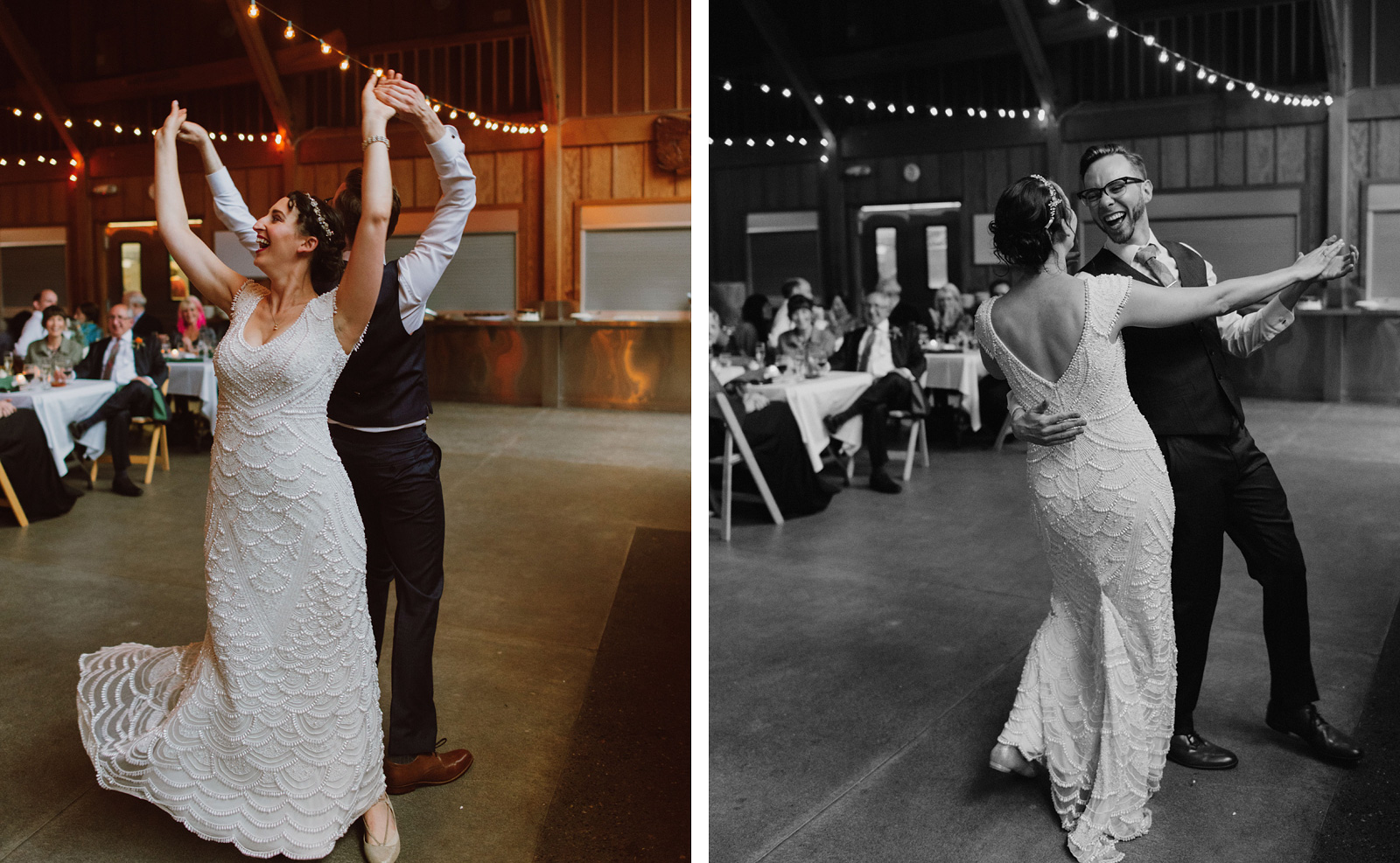 First dances at Camp Angelos wedding reception