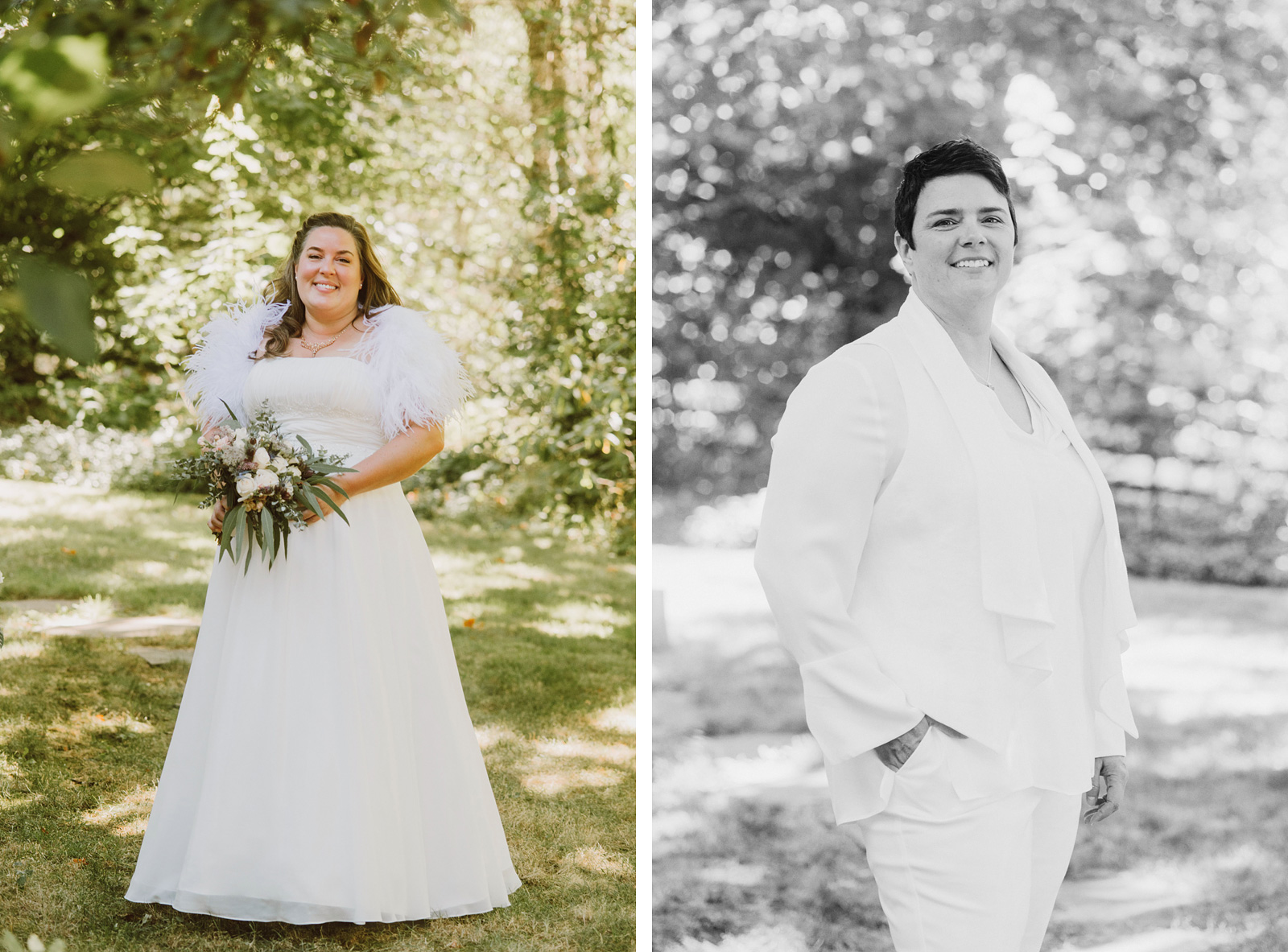 portraits of brides at Silver Falls State Park - Portland Wedding photography