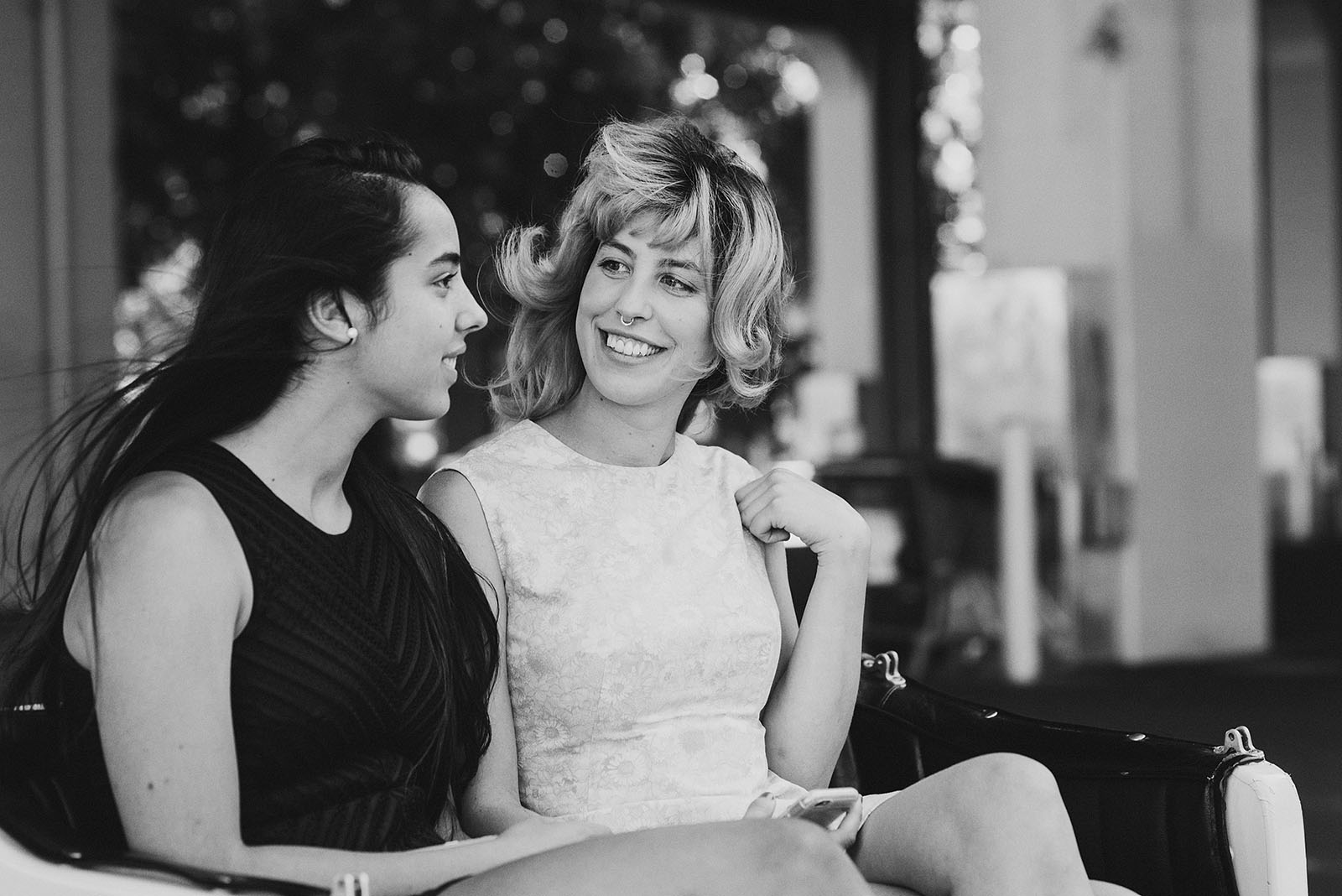 Wedding guests in pedicab to an Ecotrust Wedding