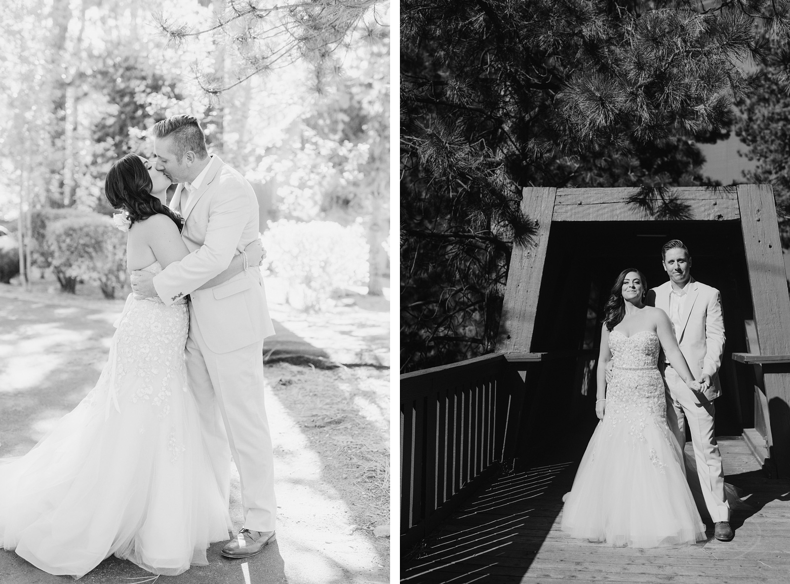 Bride and Groom posing before their Incline Village Wedding at Hyatt Regency in North Lake Tahoe
