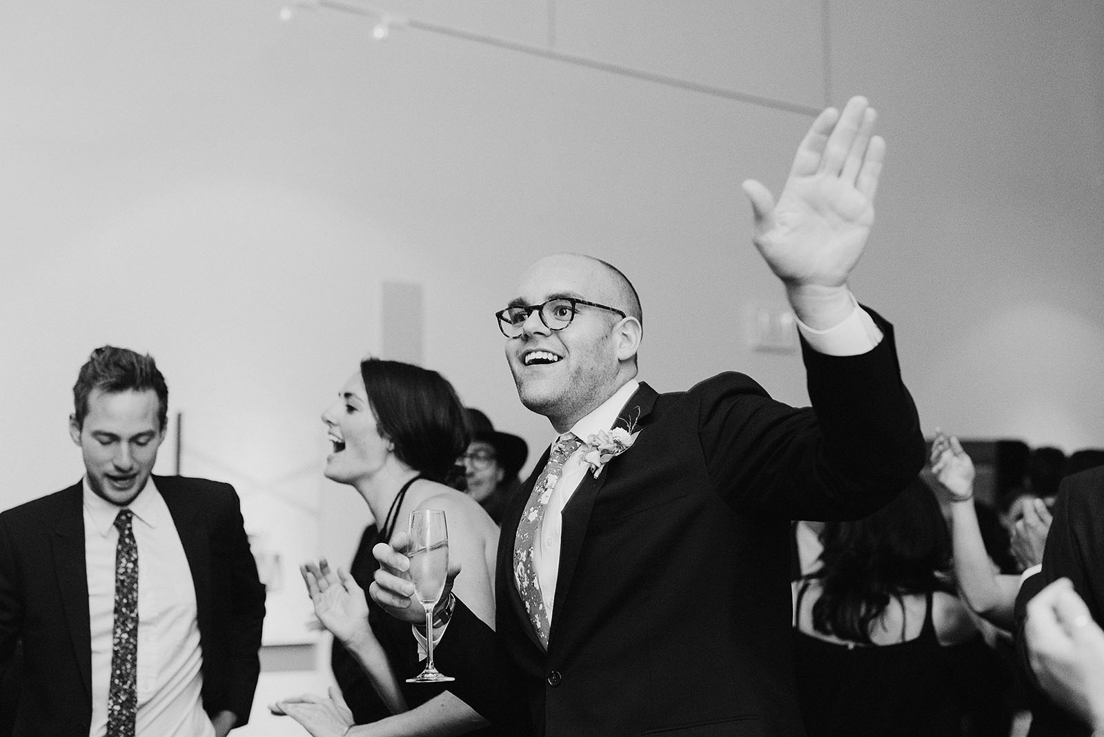 Officiant dancing at the reception - Foreign Cinema Wedding