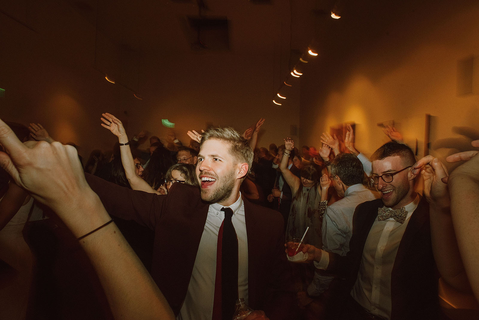 Dance party inside the Modernism West Gallery - Foreign Cinema Wedding