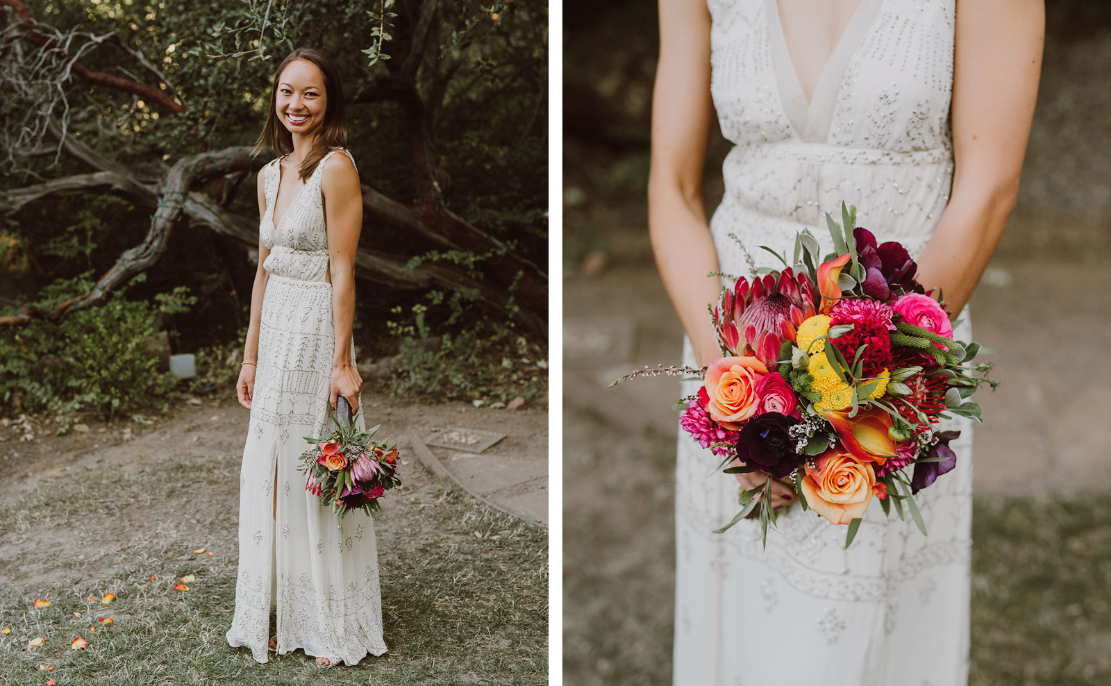 Bridal portraits at a Sacred Mountain Retreat Wedding