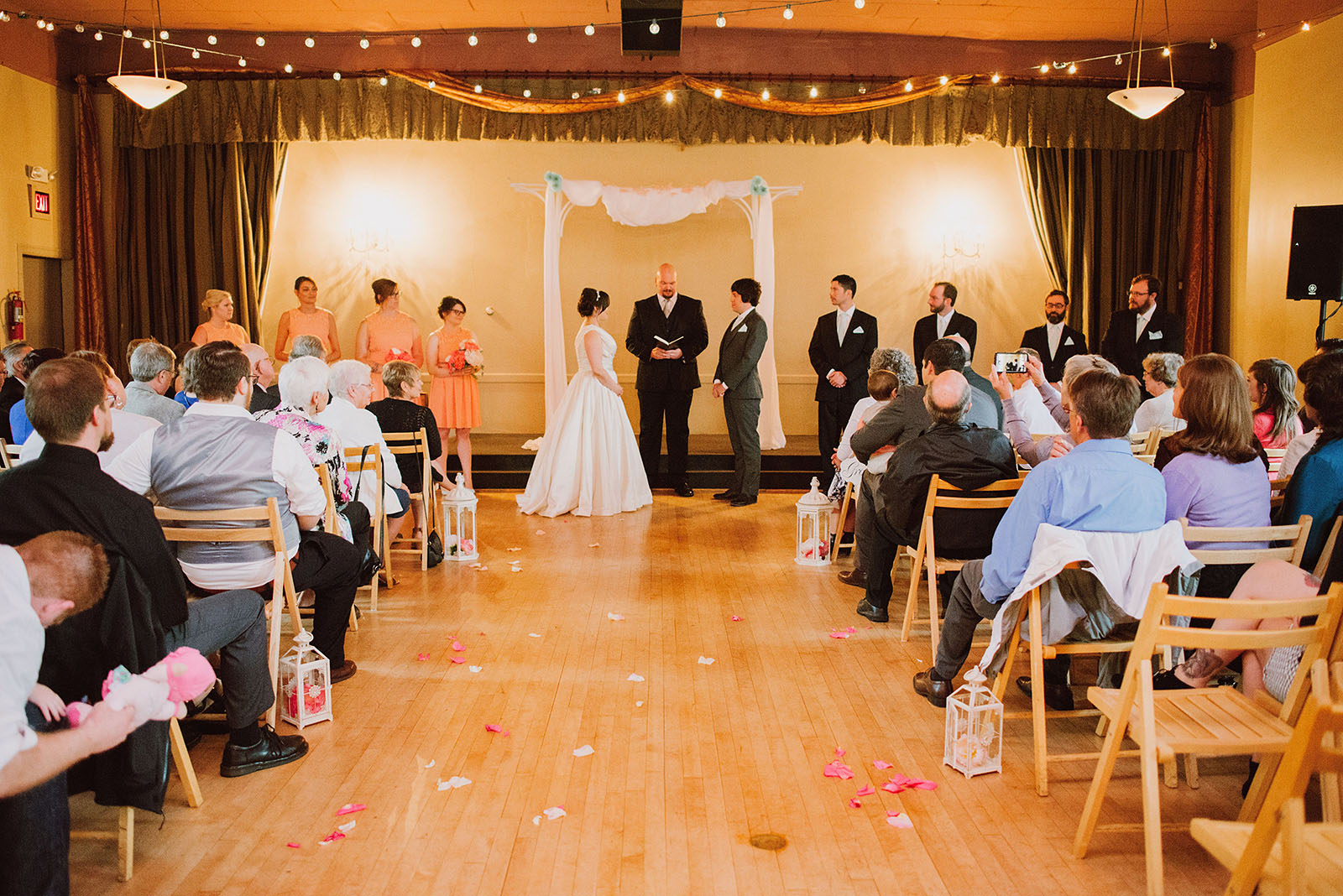 Ceremony space at a Polaris Hall Wedding