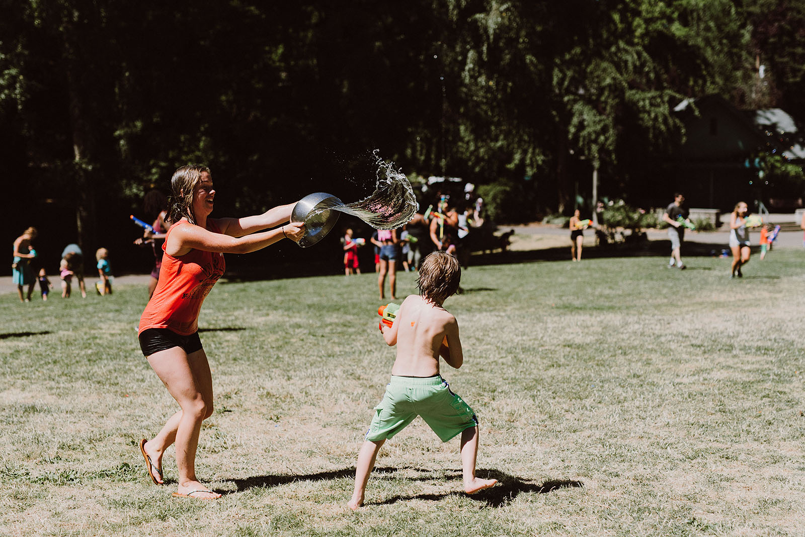 Public Water Gun Fight in Laurelhurst Park