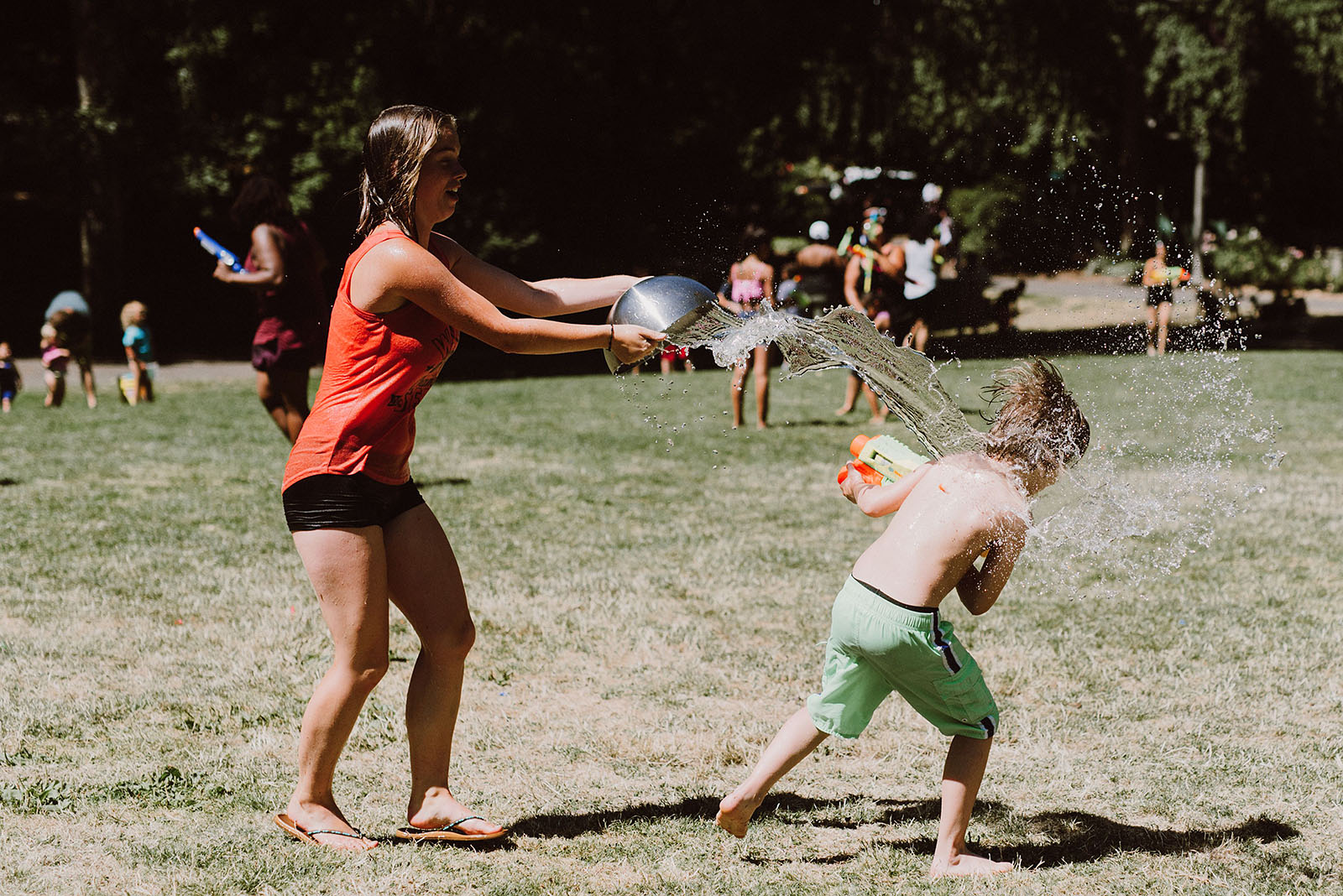 Public Water Gun Fight in Laurelhurst Park