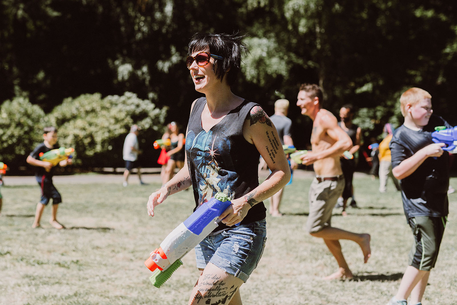 Public Water Gun Fight in Laurelhurst Park