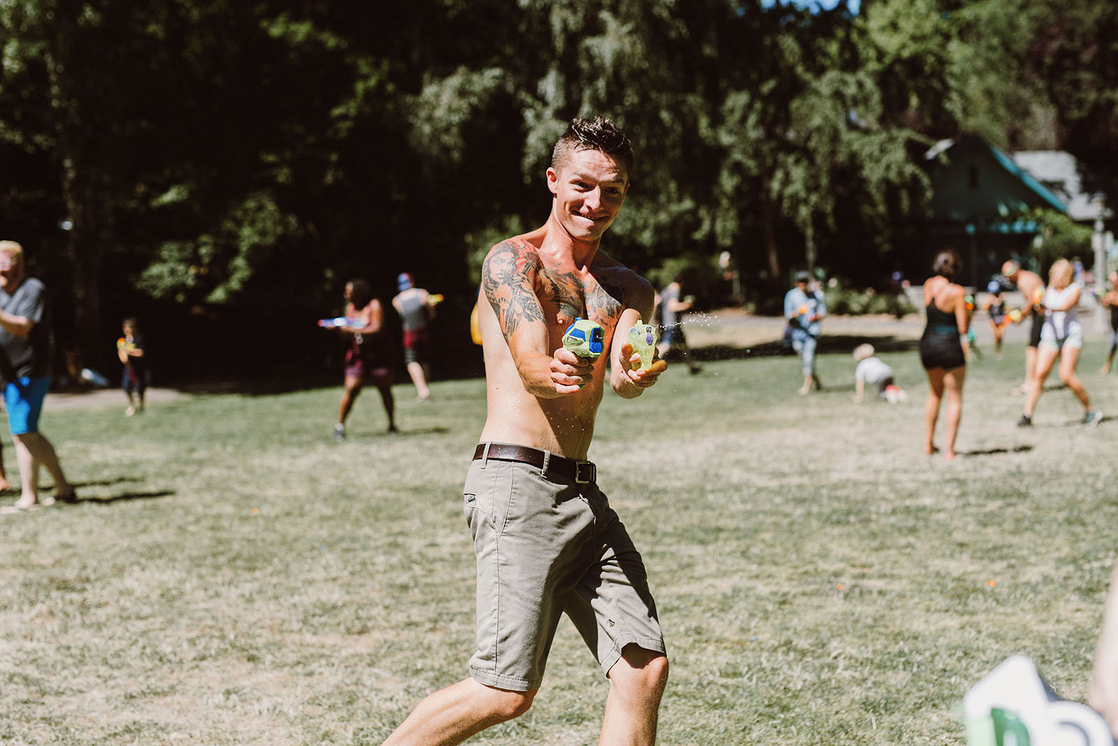 Public Water Gun Fight in Laurelhurst Park