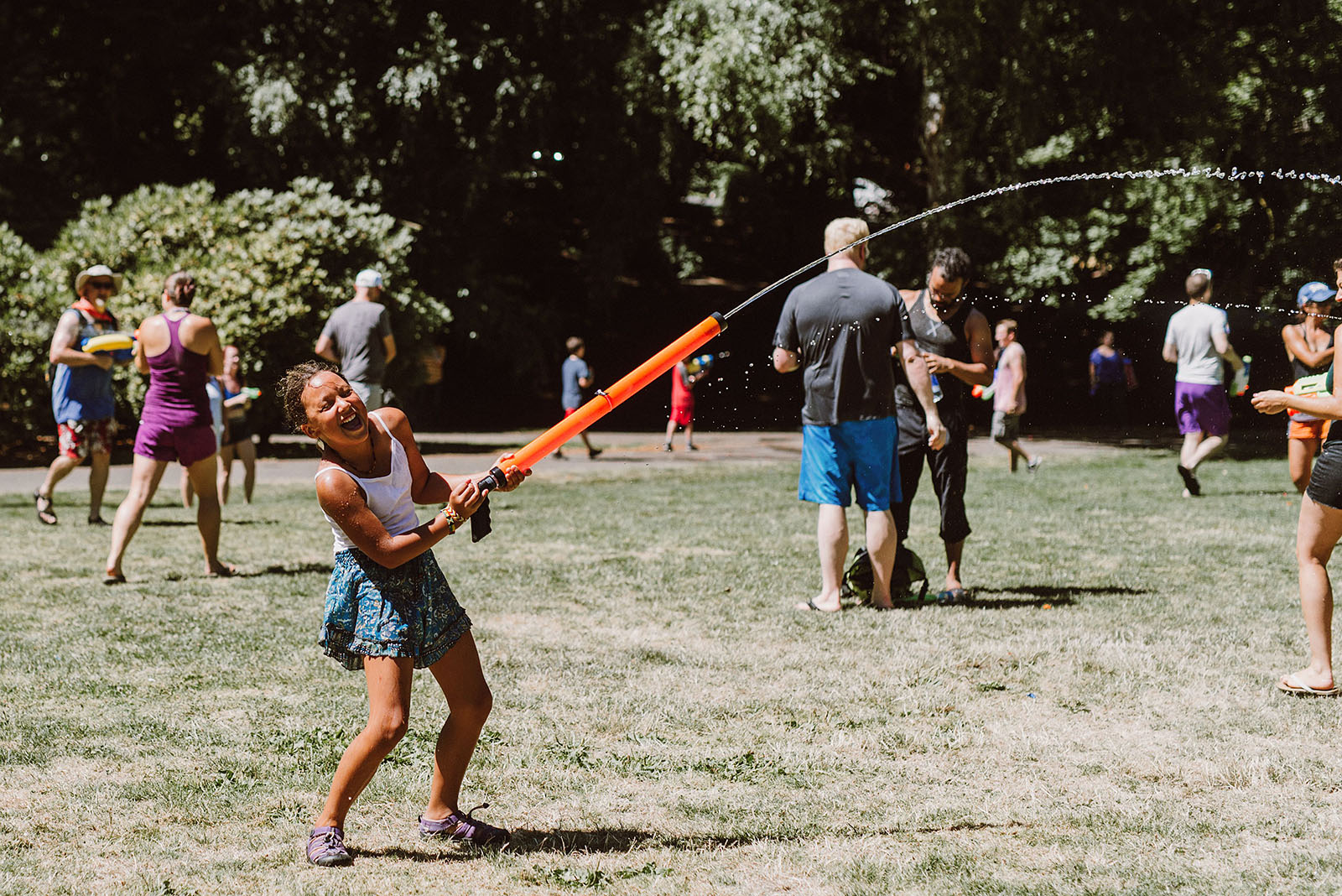 Public Water Gun Fight in Laurelhurst Park