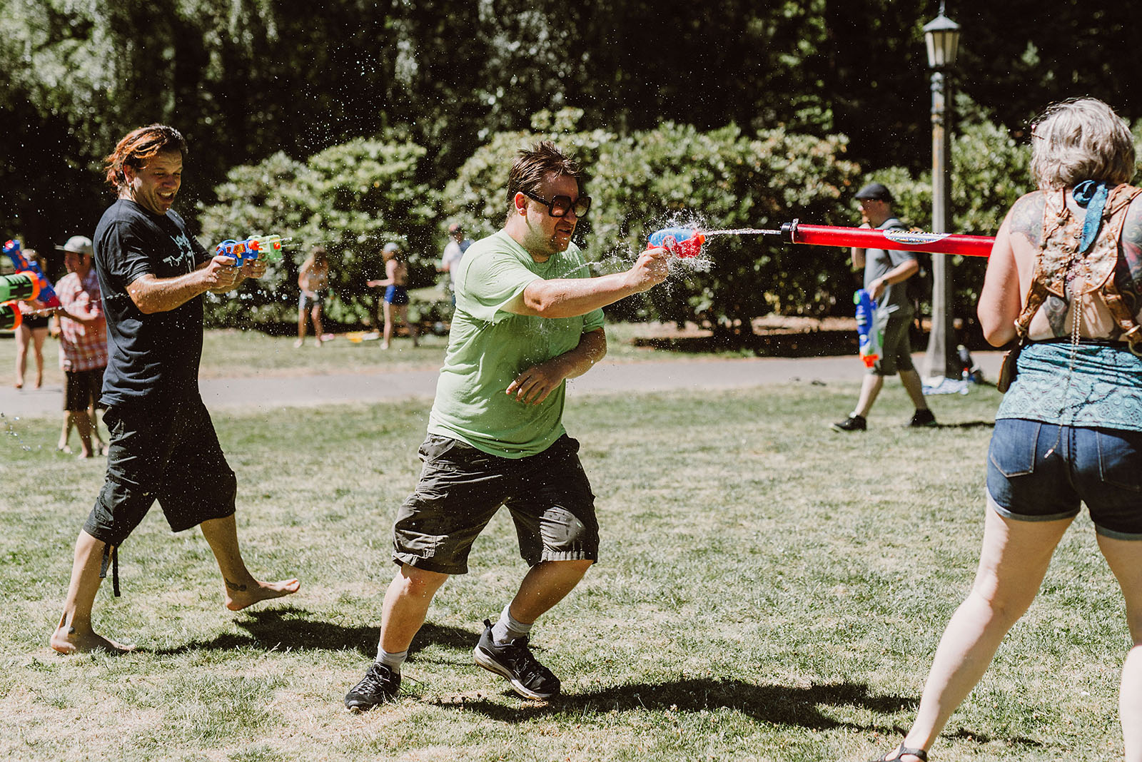 Public Water Gun Fight in Laurelhurst Park