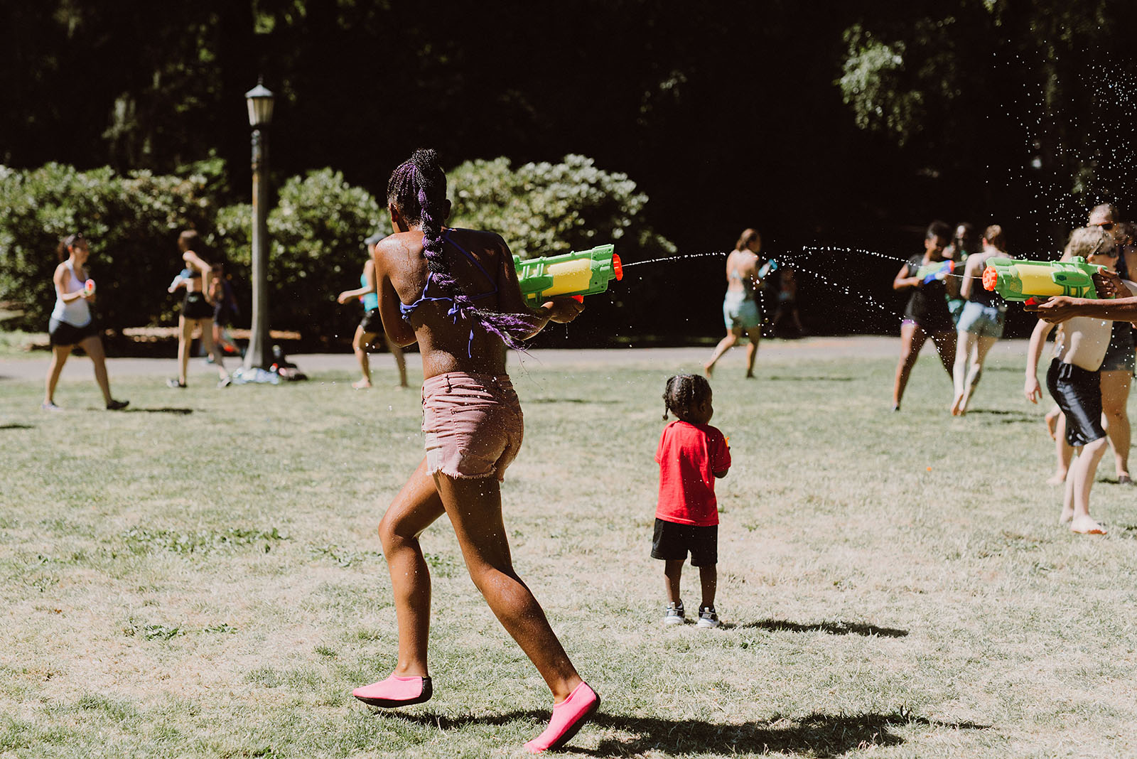 Public Water Gun Fight in Laurelhurst Park