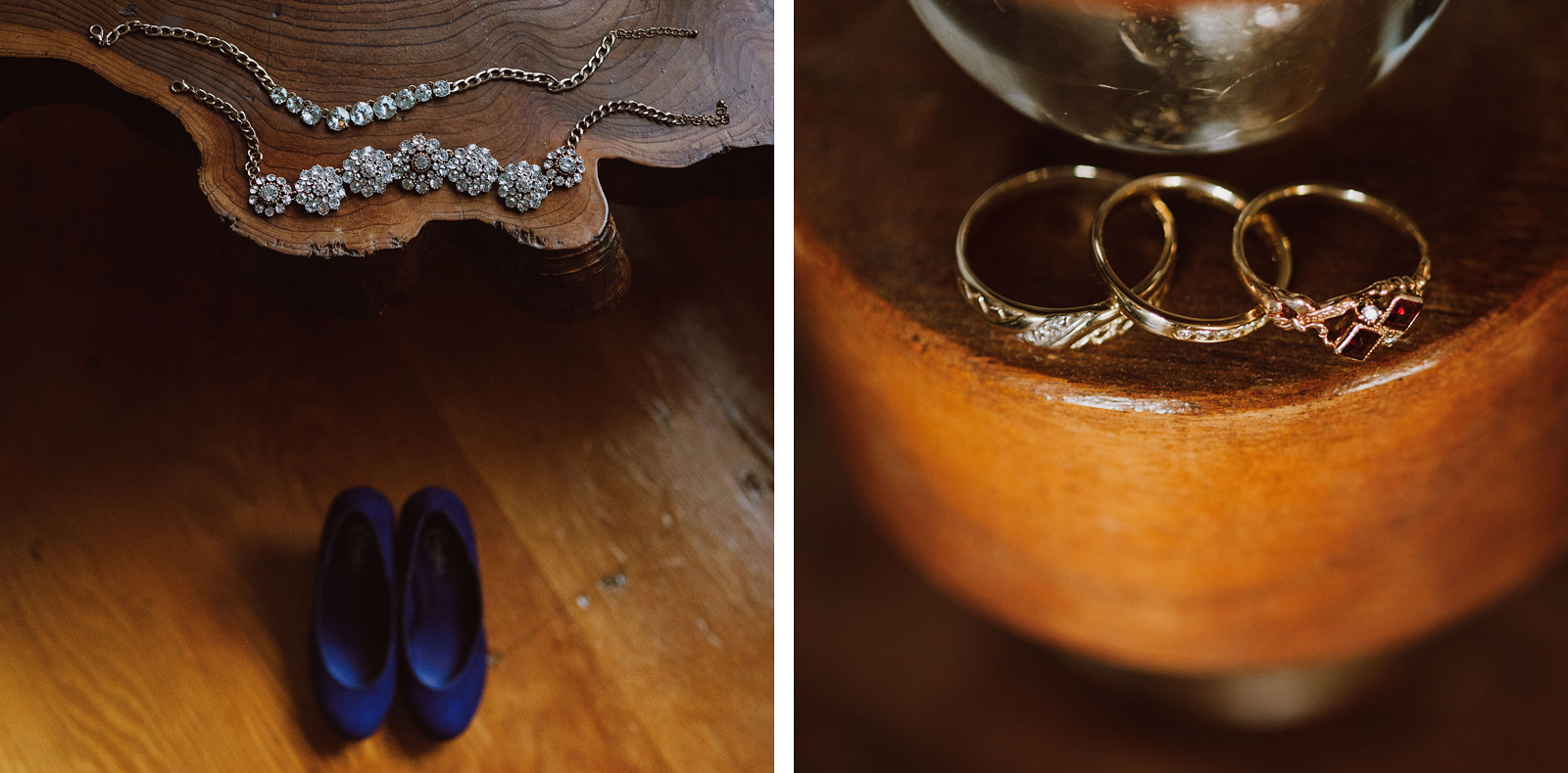 Bride's shoes and jewelry at The Colony St Johns Wedding