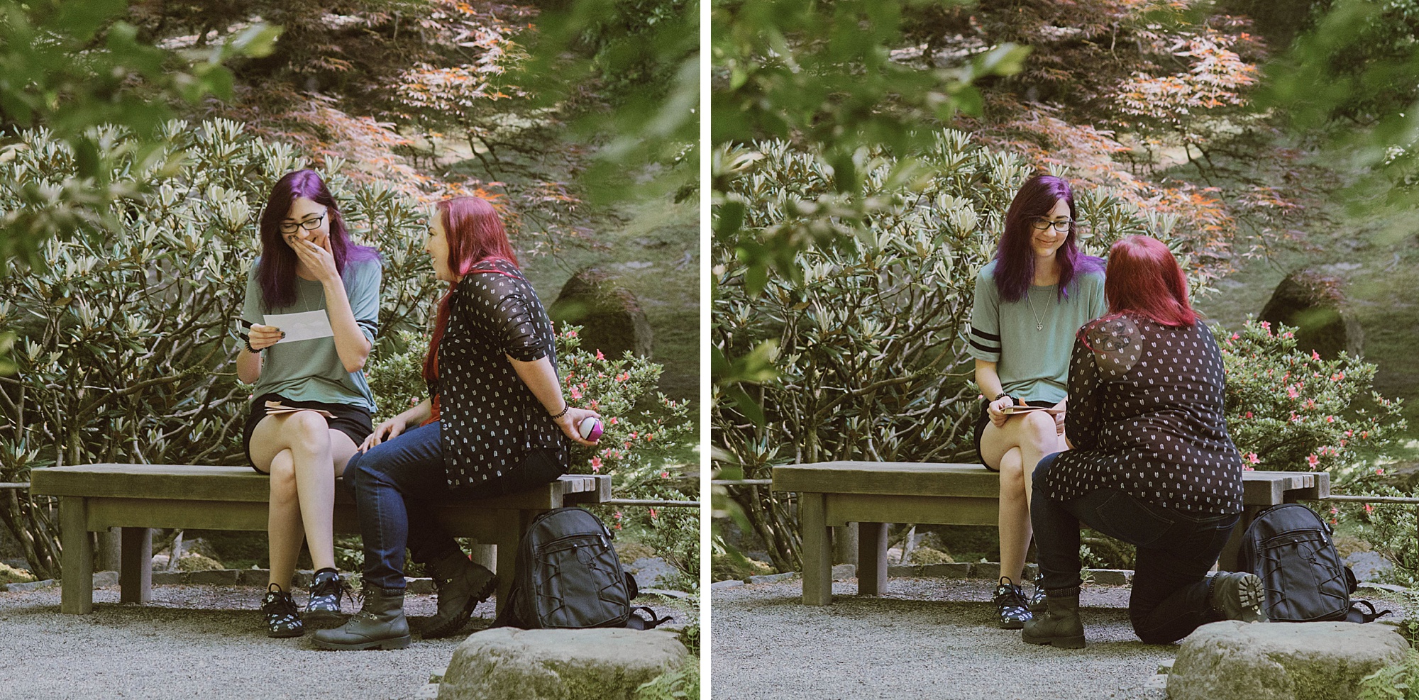 Surprise Proposal in the Portland Japanese Gardens
