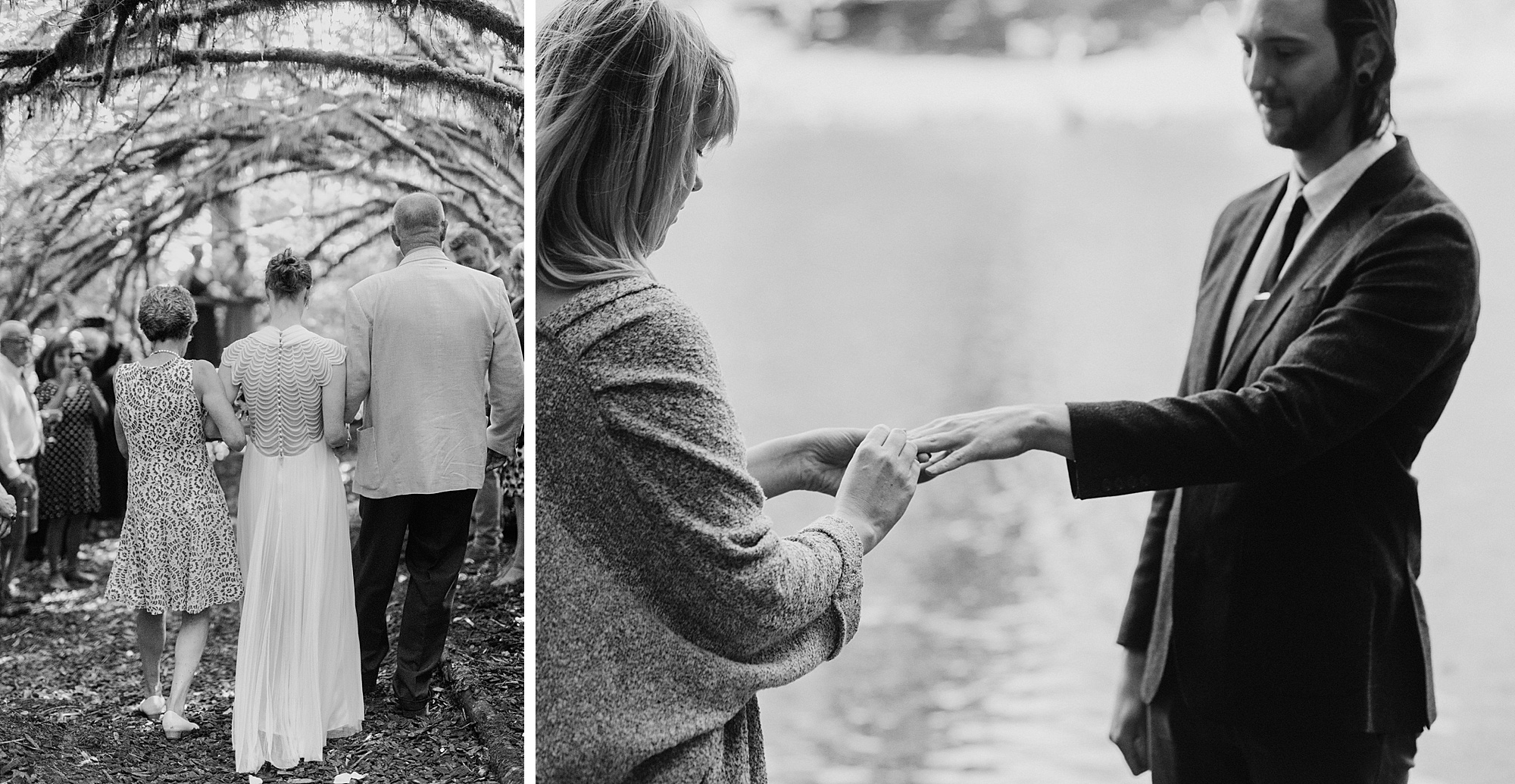 Black and White Wedding Ceremony Photos | Portland Wedding Photographer